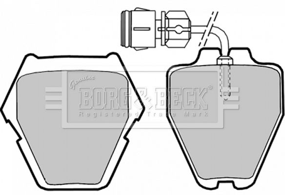 BORG & BECK Комплект тормозных колодок, дисковый тормоз BBP1780